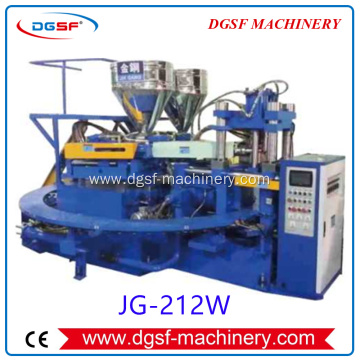 Full Automatic Horizontal Double Mold Clamping PVC Mixed Color Jelly Shoe Injection Molding Machine JG-212W